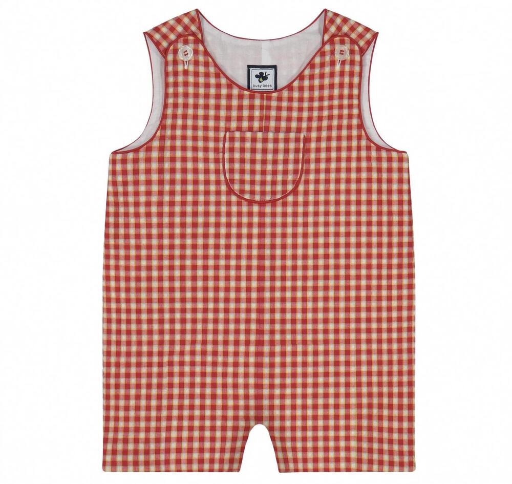 NEW BUSY BEES kid's jack classic shortall in red